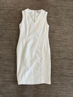 Elegant White Sleeveless Sheath Dress Catherine Barkley